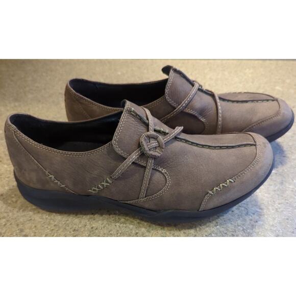 Clarks Wave Run Olive Green Slip-on Leather Loafer Women's Size 9.5 Narrow 87575 - Picture 3 of 8